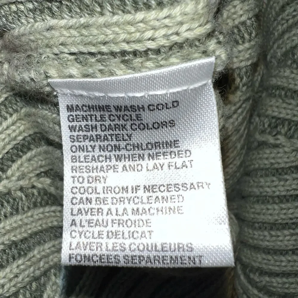 Tommy Bahamas 1/4‎ zip sage green mock turtleneck sweater men's size large